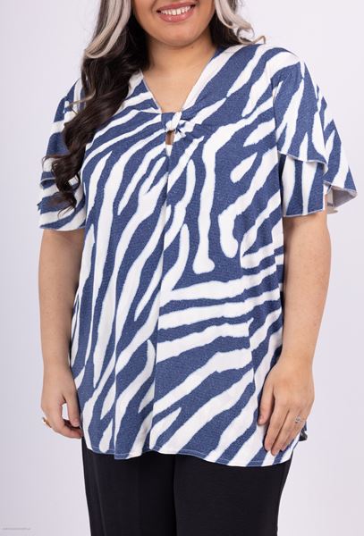 Picture of V NECK TOP WITH KEYHOLE NECKLINE